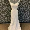 Something Blue Mikaella 2104 Wedding Dress Lace/Tulle Ivory/Nude Size 8 Sheath WEDDING DRESSES