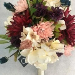 Something Blue Bouquet Floral Ivory/Burgundy/Navy/Blush/Plum Size 16" FLORAL