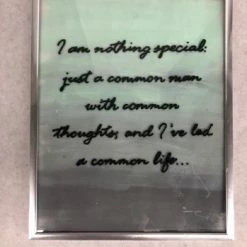 Something Blue DECOR Sign Metal/Glass Cool Tones Size 4pc SIGNS