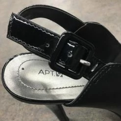 Size 6.5W Silver Fioni Faux Leather Peeptoe Heels NEW ARRIVALS