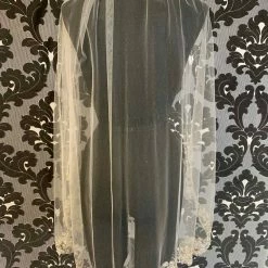 Something Blue VEILS BelV7044 Veil Tulle/Beads Ivory Size Finger Tip Beaded Edge (AS IS) Small Holes