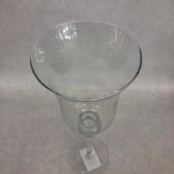 Something Blue 15" Kirkland's Goblet Clear Glass Candle Holder DECOR