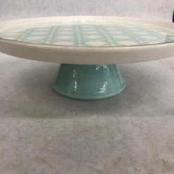 Something Blue Ashland Cake Accessories Ceramic Mint/Ivory Size 10" Cake Stand CAKE ACCESSORIES DECOR