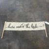 Something Blue Gartner Studios Banner Burlap Beige/Black Size 40"x15" SIGNS