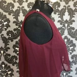 Something Blue SLNY Formal Chiffon Burgundy Size 6
