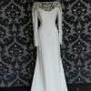 Something Blue CallaBlanche 121113 Wedding Dress Size 14 Crepe Ivory Long Sleeve Sheath 2 Something Blue CallaBlanche 121113 Wedding Dress Size 14 Crepe Ivory Long Sleeve Sheath