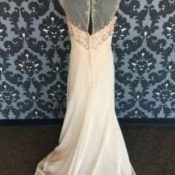 Something Blue Mon Cheri 114661 Women's Formal Chiffon Light Champagne Size 10 FORMAL/MOTHER'S DRESSES