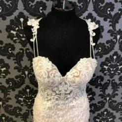 Something Blue Stella York 6590 SAGE Women's Wedding Dress Lace/Beading Size 8 WEDDING DRESSES