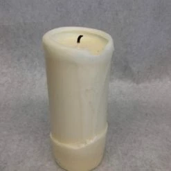 Something Blue Pillar Candle Wax Ivory Size 7" CANDLES AS IS DECOR