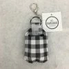 Something Blue Wedding JEWELRY Buffalo Plaid Black Hand Sanitizer Key Chain