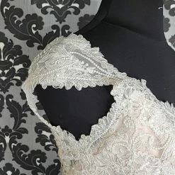 Something Blue Allure Bridal 9471 Size 16 Ivory And Champage Cap Sleeve Mermaid