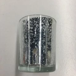 Something Blue Wedding DECOR Votive Holder Mercury Glass Silver Size 2.5