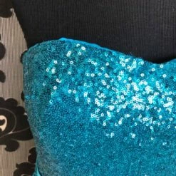 Something Blue Christina Wu 70722 Women's Formal Sequin Marine Blue Size 8 FORMAL/MOTHER'S DRESSES