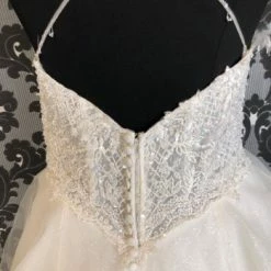 Something Blue Mori Lee Size 18 Ivory Glitter Tulle With Beaded Bodice A-line