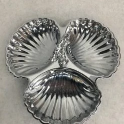 Something Blue Tray Metal Silver Size 10.5"x10.75"x5.5" CONTAINER DECOR