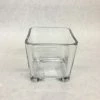 Something Blue Vase Glass Clear Size 3.5"x3.5"x3.5" Square VASES