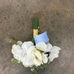 Hobby Lobby Bouquet Fabric Cream/Green/White 10"