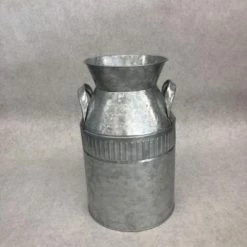 Something Blue Ashland Container Galvanized Silver Size 9" Hourglass VASES