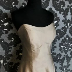 Something Blue FORMAL/MOTHER'S DRESSES Size 8 Taupe Montage Floor Silk Dress With 3/4 Length Jacket