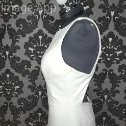 Something Blue WEDDING DRESSES Sincerity Bridal 11054 Crepe Ivory Size 12 AS IS PILLING/DISCOLORED