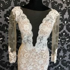 Something Blue Calla Blanche CATALINA 18122 Women's Wedding Dress Lace Ivory Size 8 WEDDING DRESSES