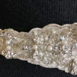 Something Blue Rosebuds BT5001-BT030 Belt Beaded Ivory Size OS "AS IS" BELTS