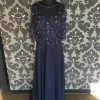 Size 10 Navy Montage Floor Tulle/Chiffon 3/4 Length FORMAL DRESSES FORMAL/MOTHER'S DRESSES