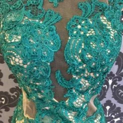 PROM Size 4 Emerald MacDuggal Lace Fit & Flare