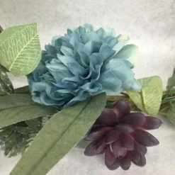 Something Blue DECOR Wreath Flowers/Greenery Blue/Purple/Green Size 16"x12" FLORAL