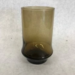 Something Blue DECOR 4.75" Amber Glass Tumbler Glassware