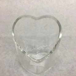 Something Blue Wedding Vase Glass Clear Size 4" Heart Shape VASES DECOR