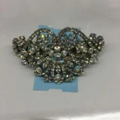 Something Blue Wedding HAIR ACCESSORIES Iridescent Metal/Rhinestones Barrett
