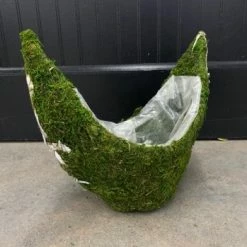 Something Blue Wedding Planter Moss Green/white Size 11.5"x11"x6.5" FLORAL DECOR