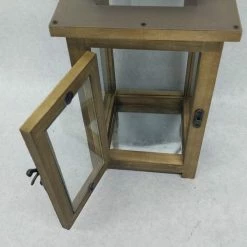 Something Blue Stonebriar Collection Lantern Wood/Metal/Glass Brown LANTERNS/BIRDCAGES DECOR