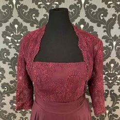 Something Blue FORMAL/MOTHER'S DRESSES Caterina 7020 Formal Chiffon/Beaded Eggplant Size 10