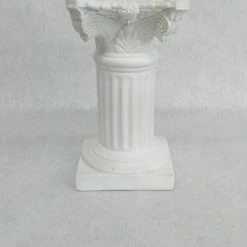 Something Blue Pillar Size 7.75" Plaster White CENTERPIECES