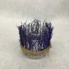 Something Blue DECOR Candle Holder Dried Floral/Glass Purple Size Approx 2.5"-5.5" CANDLES