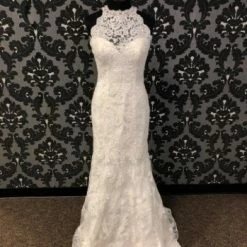 Something Blue Kenneth Winston KYLIE 1580 Women's Wedding Dress Lace Ivory Size 10