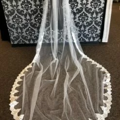 Something Blue Giselle Veil Tulle Ivory Lace VEILS
