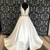 Something Blue Calla Blanche Size 12 Ivory Deep V Sleeveless Satin Ballgown WEDDING DRESSES 2 Something Blue Calla Blanche Size 12 Ivory Deep V Sleeveless Satin Ballgown WEDDING DRESSES