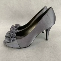 Something Blue Touch Of Nina Women Heels Satin Gray Size 8.5 NEW ARRIVALS