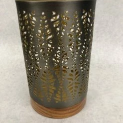 Something Blue Better Homes And Gardens Candle Holder Metal/Wood Brown/Gray/Gold VASES DECOR