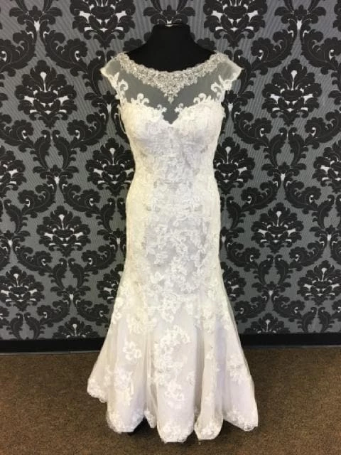 Something Blue Mori Lee 2702 Wedding Dress Lace Cafe Size 10 Illusion Beaded Top WEDDING DRESSES 3 Something Blue Mori Lee 2702 Wedding Dress Lace Cafe Size 10 Illusion Beaded Top WEDDING DRESSES