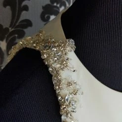 Something Blue WEDDING DRESSES Allure Bridal 9568 Size 12 Ivory Satin Highneck Fit & Flare 9 Something Blue WEDDING DRESSES Allure Bridal 9568 Size 12 Ivory Satin Highneck Fit & Flare