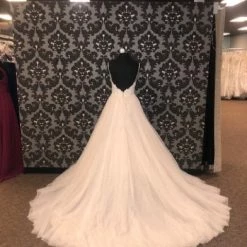 Something Blue WEDDING DRESSES Stella York 6701 Wedding Dress Tulle/Lace Ivory/Moscato AS IS SMALL STAINS