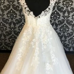 Something Blue WEDDING DRESSES Stella York Wedding Dress Lace/Chiffon Ivory Size 20 A-line