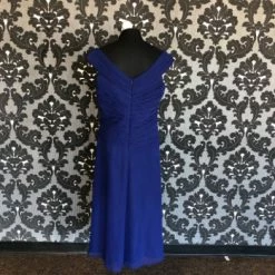 Something Blue Merrily Formal Size 14 Chiffon/Beaded Cobalt Coctail Length
