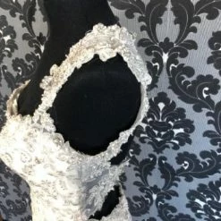 Something Blue WEDDING DRESSES Size 8 Ivory Maggie Sottero Lace Sheath