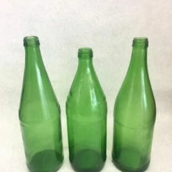 Something Blue Vase Glass Green Size 3pc Bottle VASES DECOR
