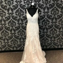 Something Blue Essense Of Australia D2387 Women's Wedding Dress Lace Ivory/Nude WEDDING DRESSES